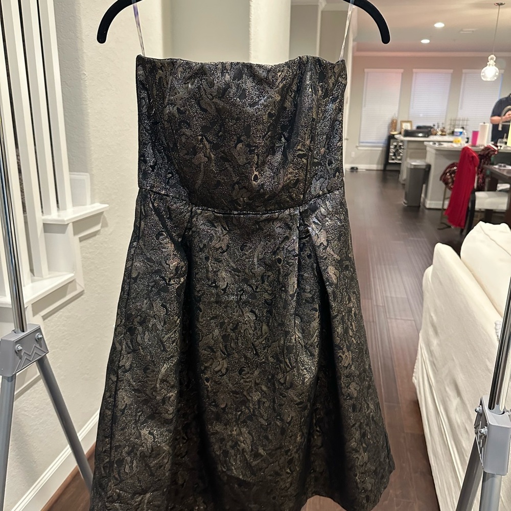 Sans Souci Black and Gold Lace Dress